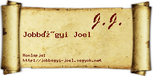 Jobbágyi Joel névjegykártya